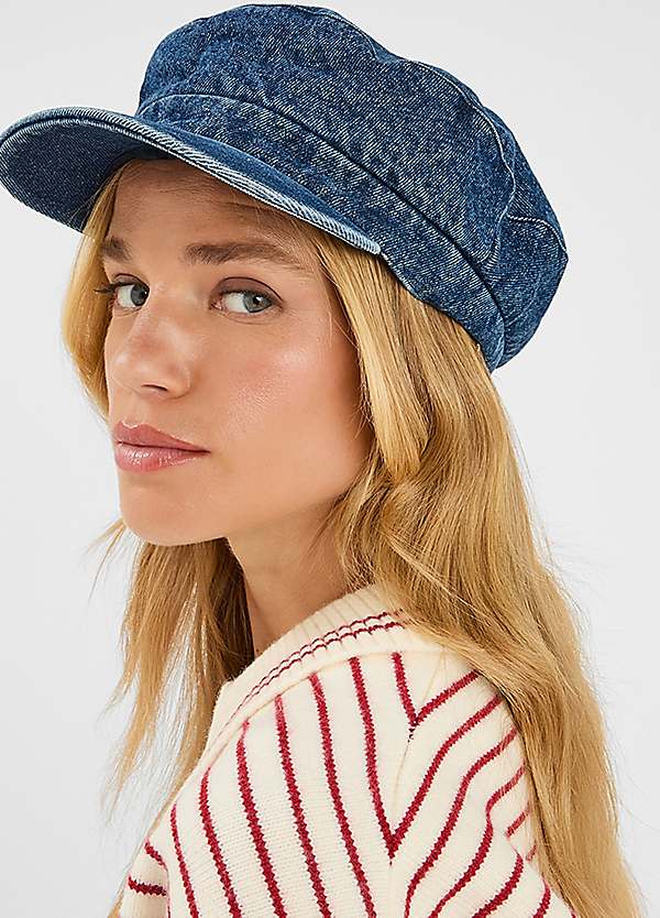 Accessorize Denim Baker Boy Hat Kaleidoscope