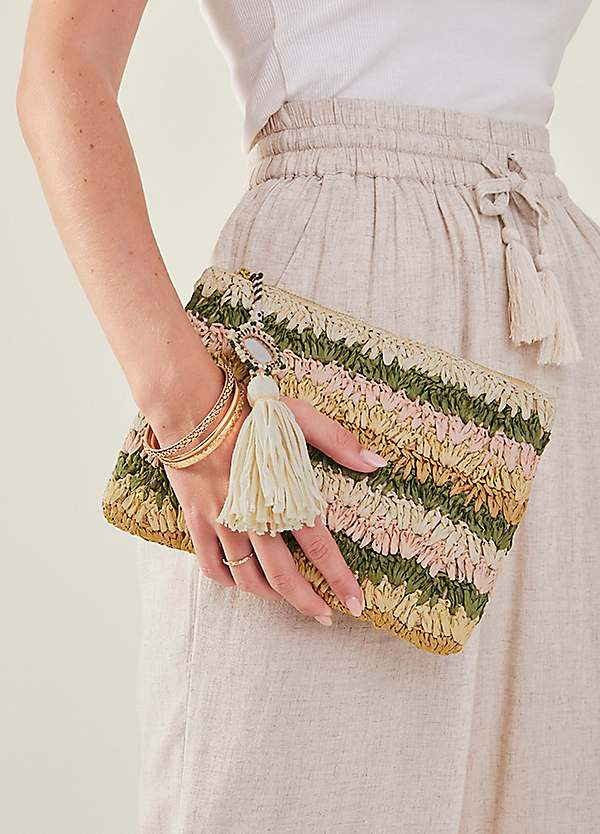 Raffia clutch bags hotsell