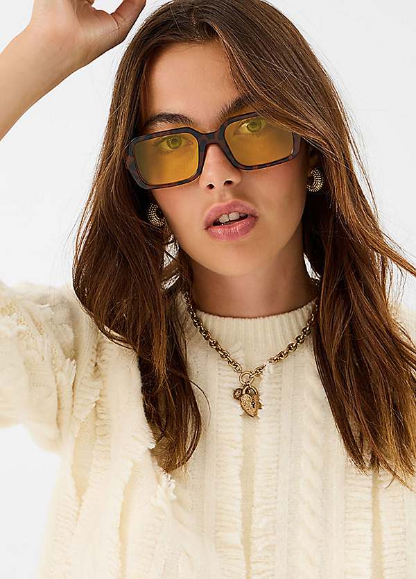 Accessorize Retro Tort Square Sunglasses | Kaleidoscope