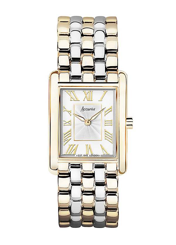 Rectangle gold 2024 watch