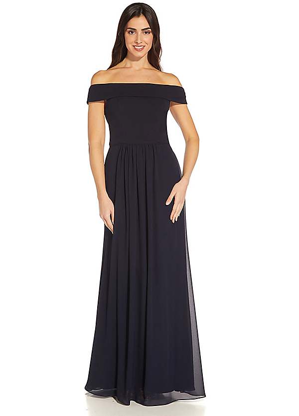 Adrianna Papell Crepe Chiffon Gown