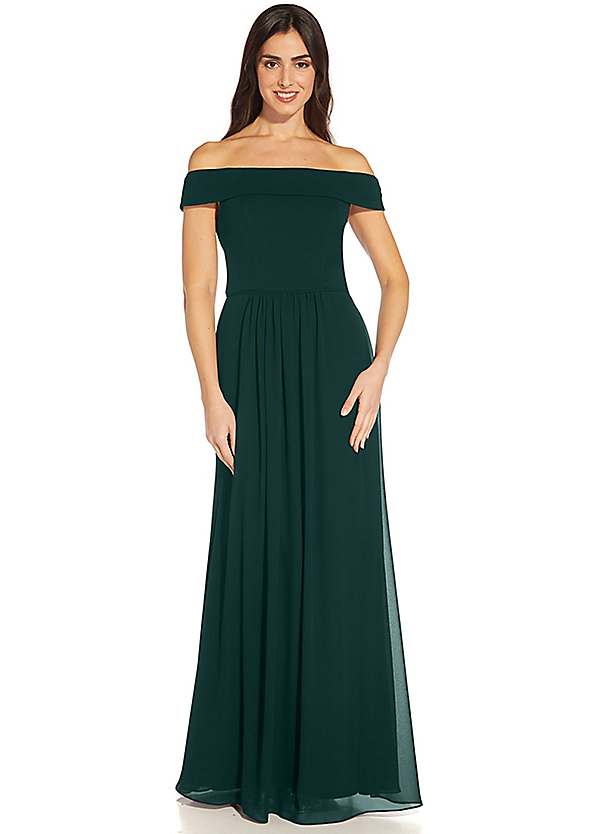 Adrianna Papell Crepe Chiffon Gown Kaleidoscope