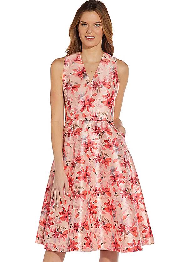 Adrianna Papell Faille Fit Flare Dress