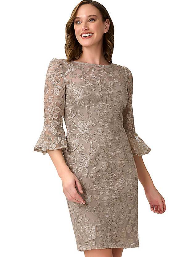 Adrianna Papell Rosie Embroidery Sheath Dress Kaleidoscope