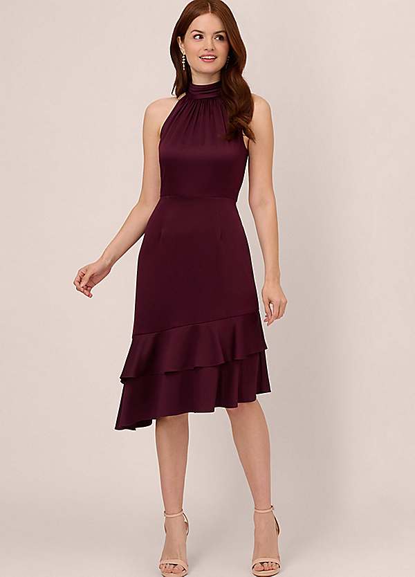 Adrianna Papell Satin Crepe Dress