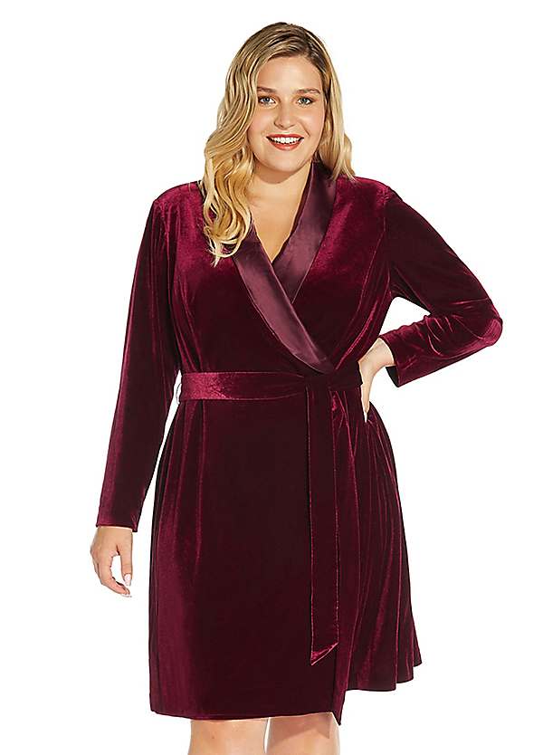 adrianna papell velvet tuxedo dress