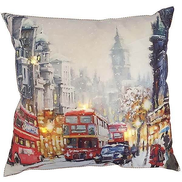 Light up hot sale christmas cushion