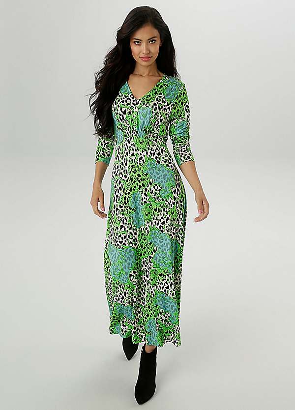 Aniston Leopard Print Midi Dress | Kaleidoscope
