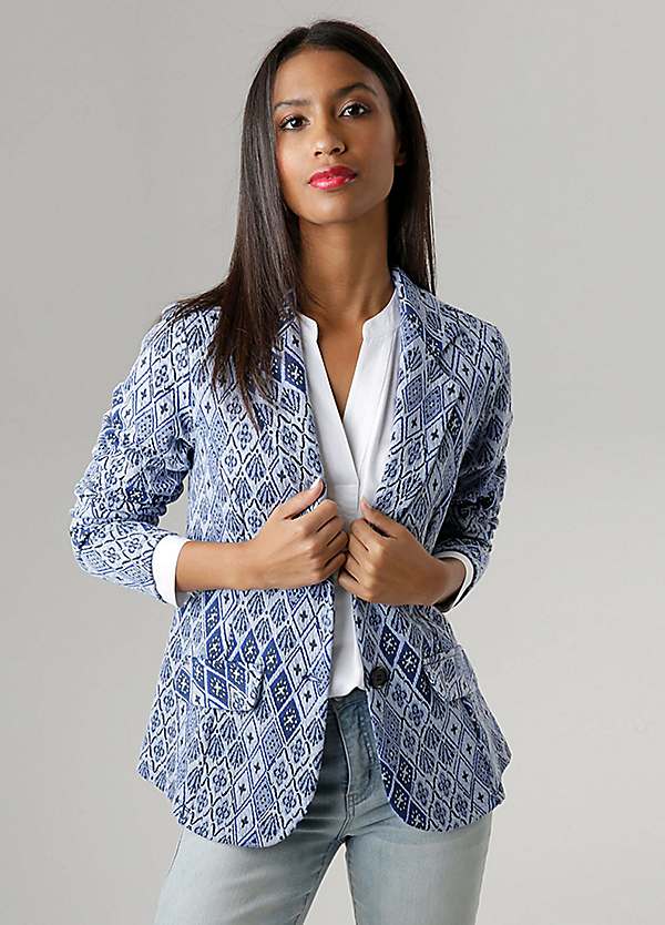 Aniston Printed Jacquard Blazer Kaleidoscope