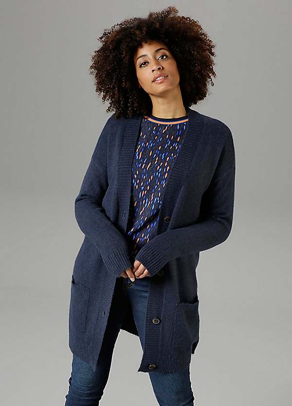 Womens Cardigan Longline Navy Cardigan Longline Cardigan Womens
