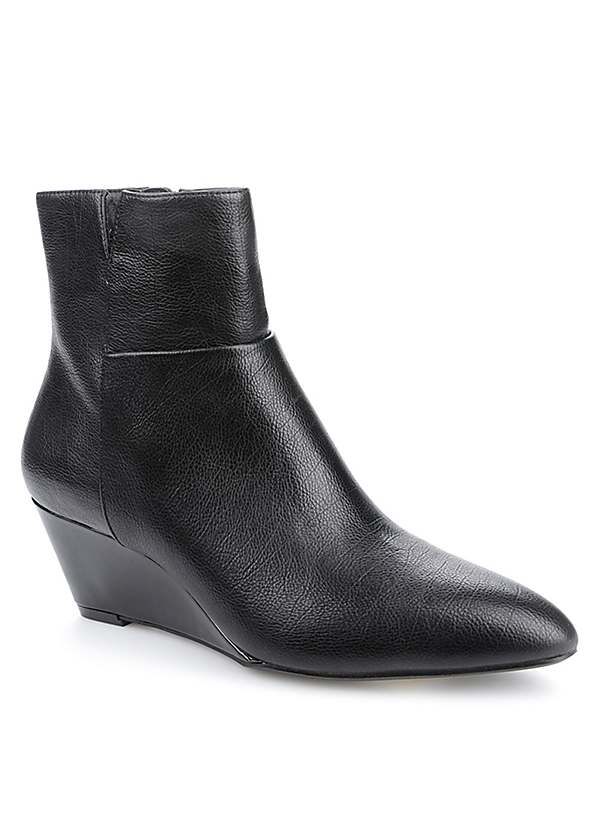 Black Wedge Ankle Boots by Kaleidoscope 