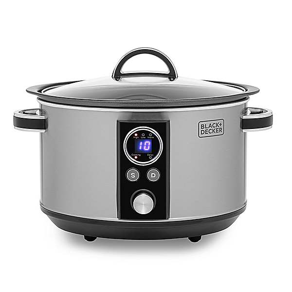 Black and Decker 6.5L Digital Sear Stew Slow Cooker BXSC16045GB Stainless Steel Black