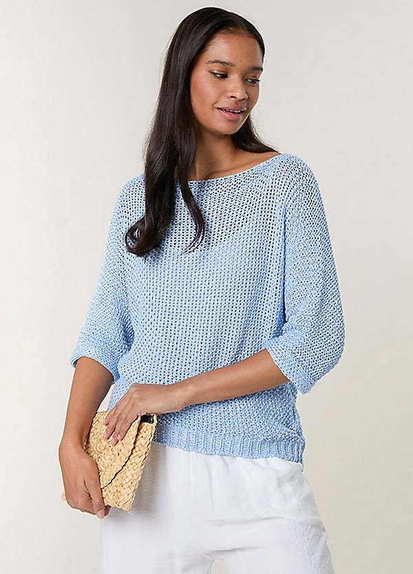 Blue Vanilla Batwing Knitted Jumper