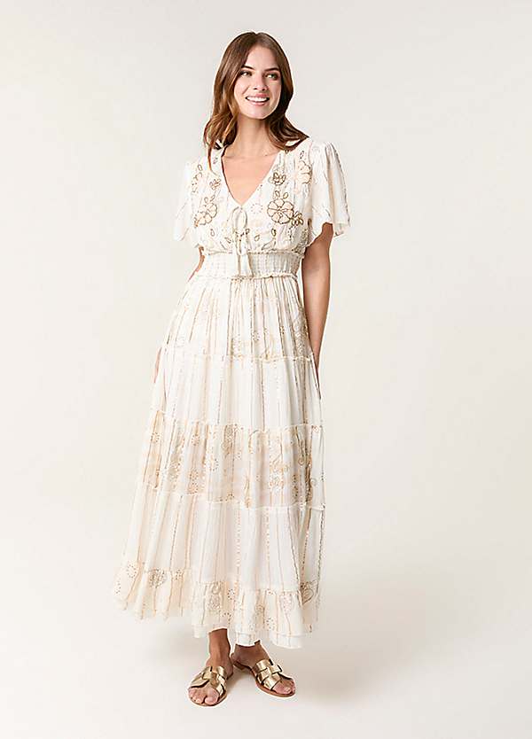 fitted lace wedding dress Flora Satin Maxi Dress main image 0