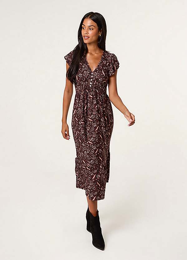 Midi Dress Pattern Button Front V Neck Dress Buy Dress Sewing