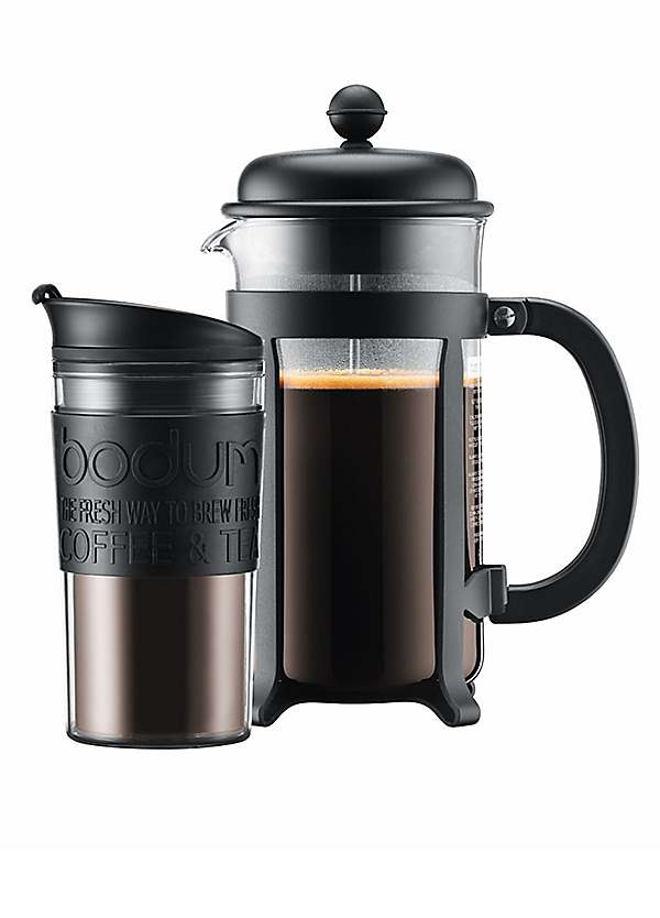 Bodum JAVA French Press Coffee Set 1L/8 Cup Coffee Maker and Travel  Mug