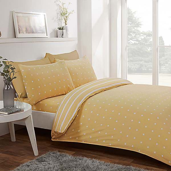 polka dot brushed cotton bedding