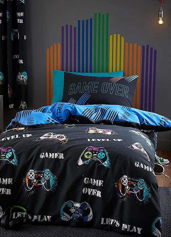 Catherine Lansfield Game Over Duvet Cover Set Kaleidoscope