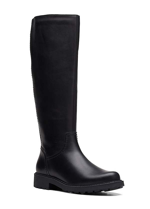 Clarks Orinoco2 Rise Black Leather Boots Kaleidoscope