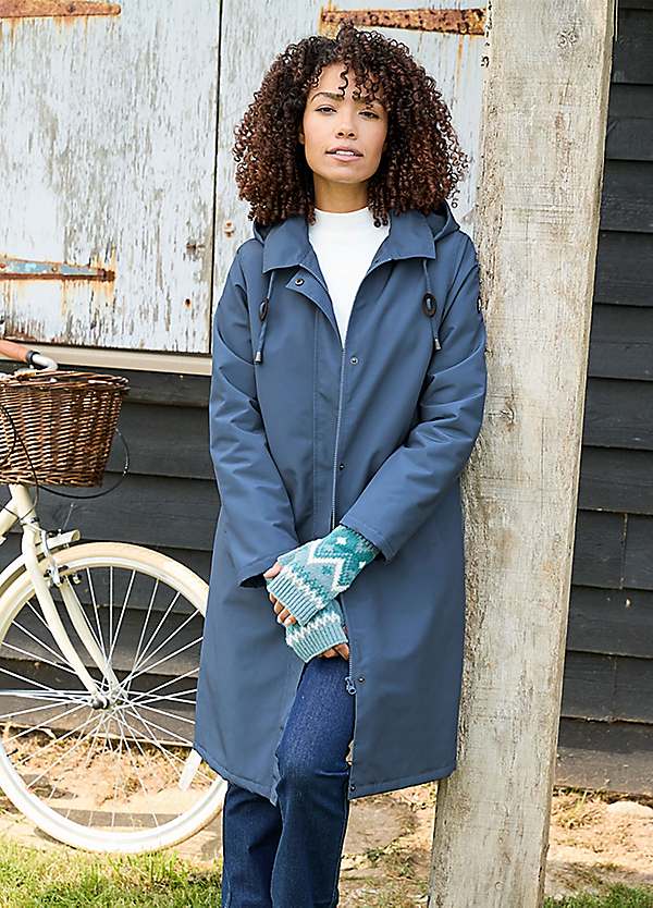 Cotton Traders All Weather Fleece Lined Long Waterproof Coat