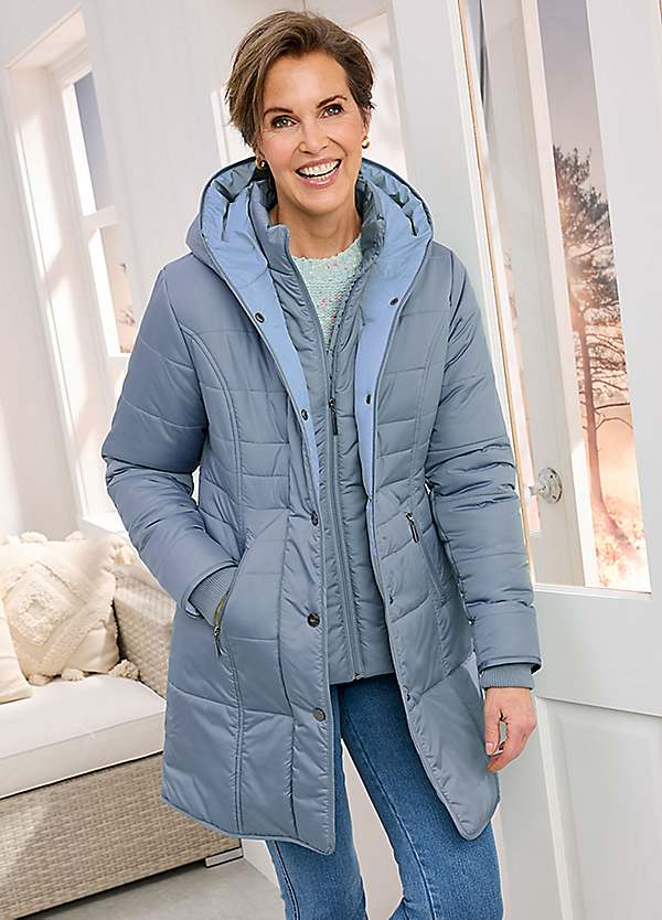 Cotton Traders Padded Hooded Jacket Kaleidoscope