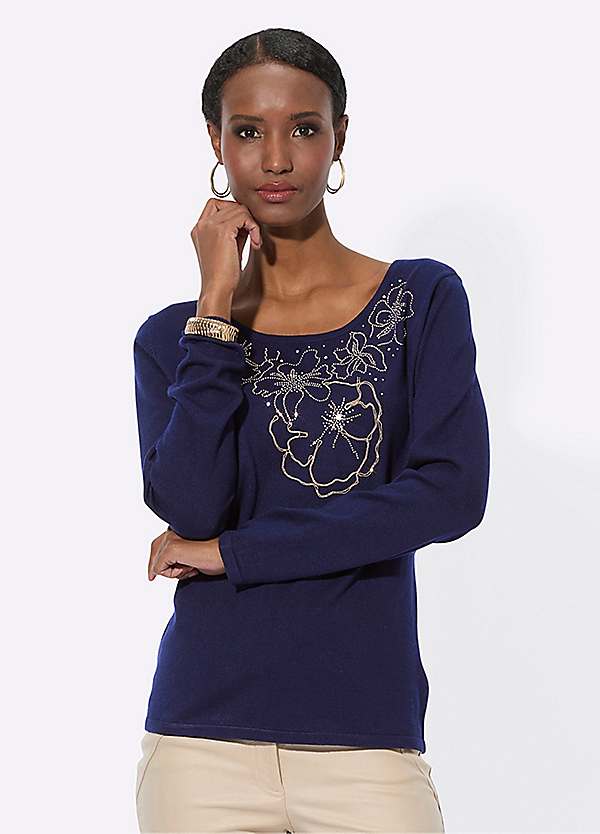 Creation L Tailored Knit Long Sleeve Jumper Kaleidoscope