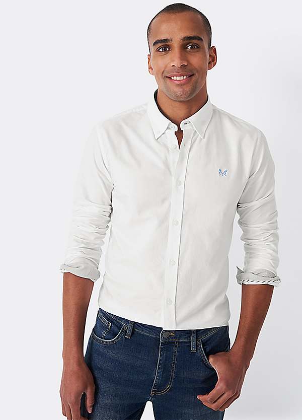 Crew Clothing Company Crew Neck Slim Oxford Shirt Kaleidoscope - Main Image