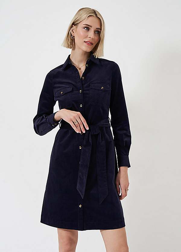 Crew Clothing Company Elsie Cord Shirt Dress Kaleidoscope