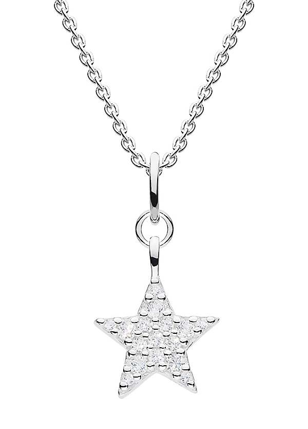 Dew Sterling Silver Cubic Zirconia Star Necklace