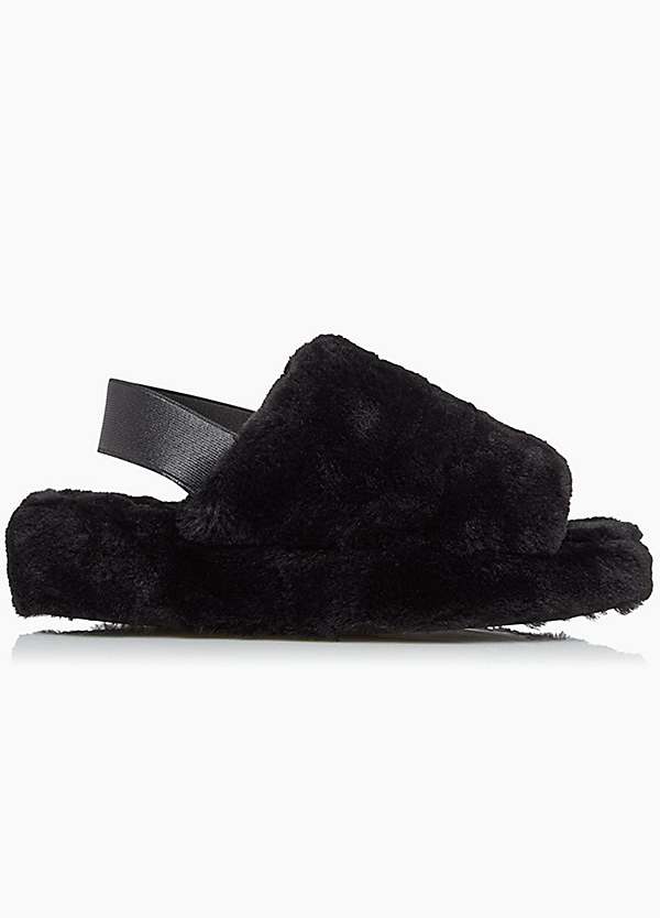 Slingback fuzzy online slippers