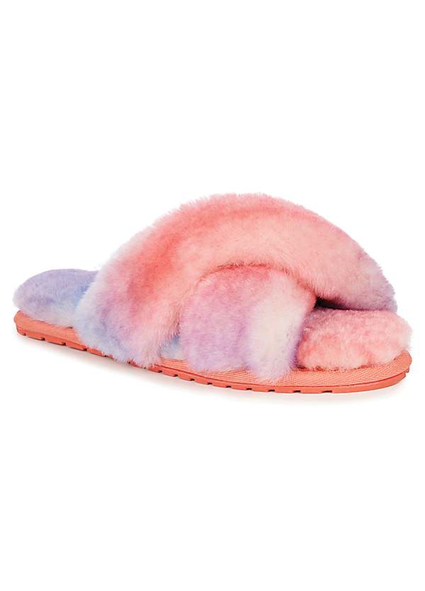 emu rainbow slippers