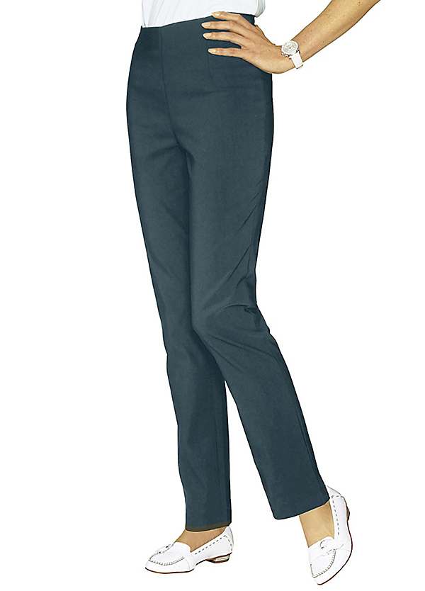 Elasticated Straight Leg Trousers by Creation L
