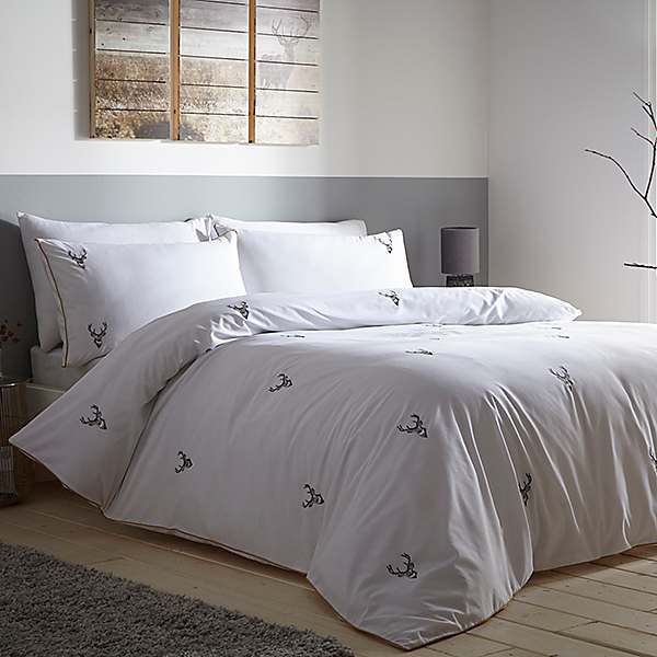 Embroidered Stag Duvet Cover Standard, What Is The Standard Size Of A Queen Duvet Cover