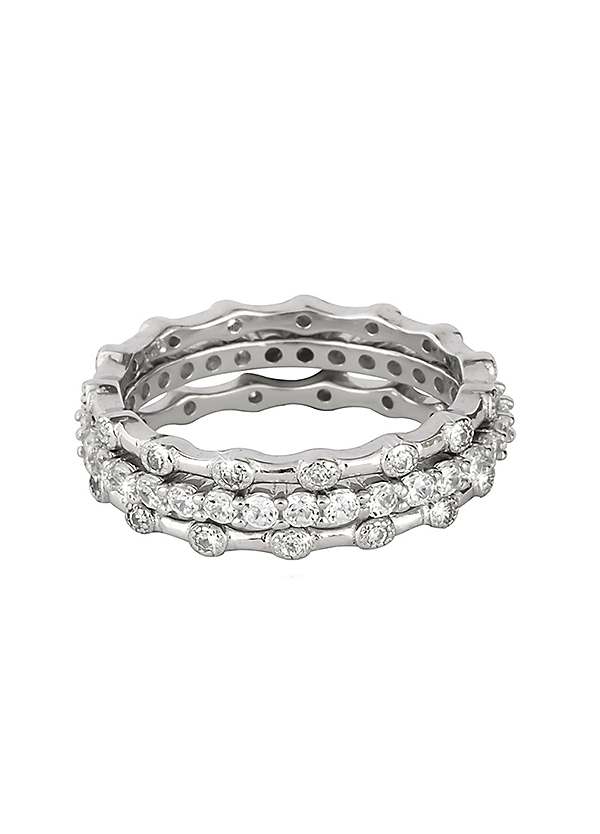 Cubic zirconia sale stackable rings