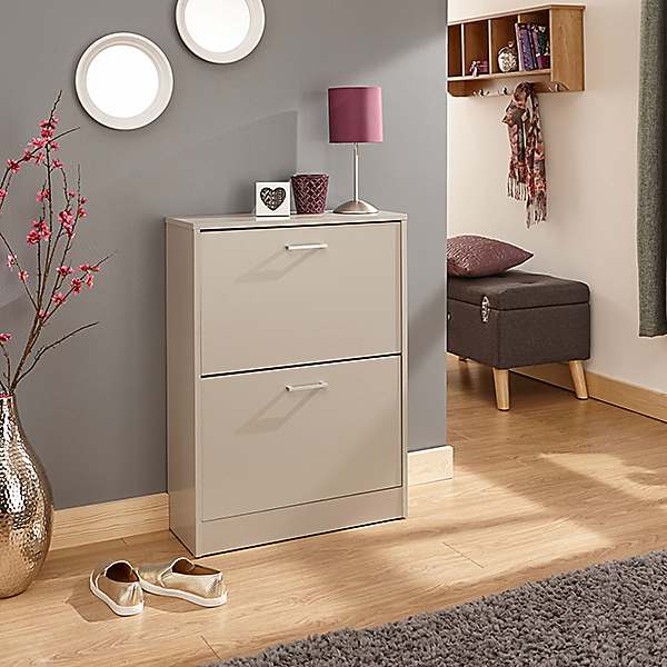 GFW Stirling Two Tier Shoe Cabinet Kaleidoscope