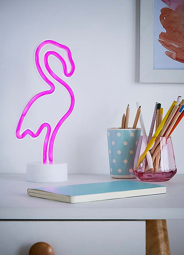 Glow Flamingo LED Neon Light Kaleidoscope