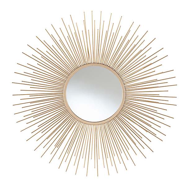 starburst round wall mirror