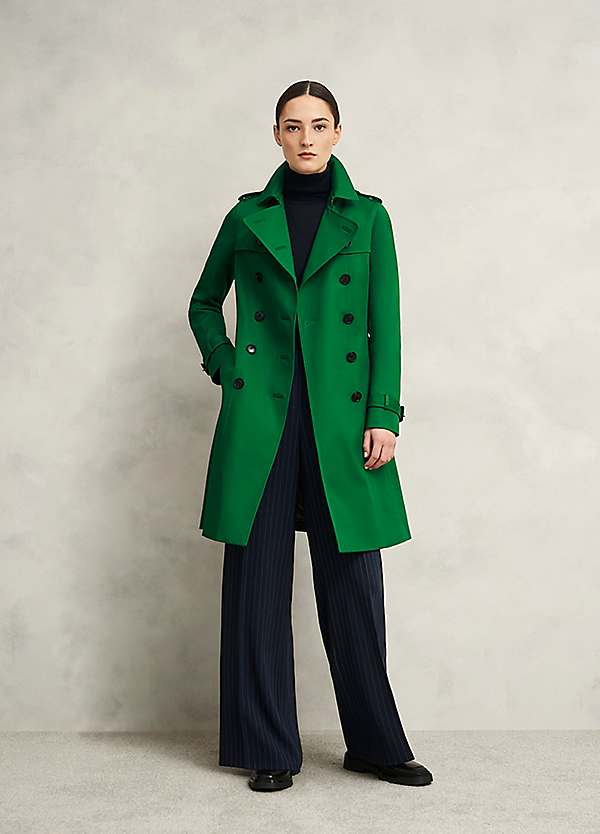 hobbs green trench coat
