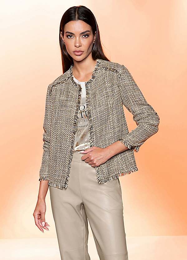 Long hotsell boucle jacket