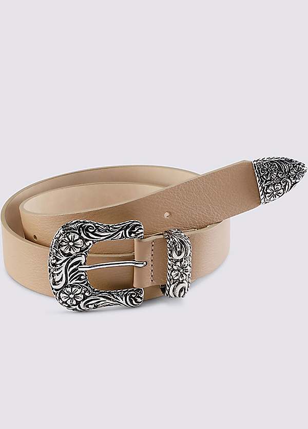 Engraved leather clearance belt