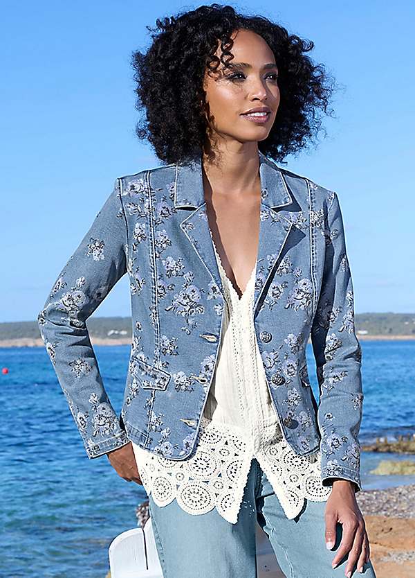 Heine Floral Denim Jacket | Kaleidoscope