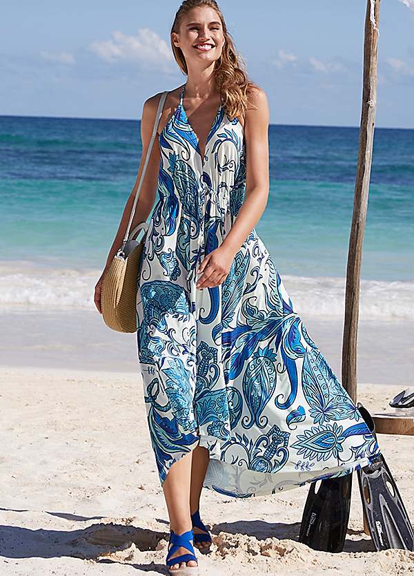 halter neck maxi dress summer