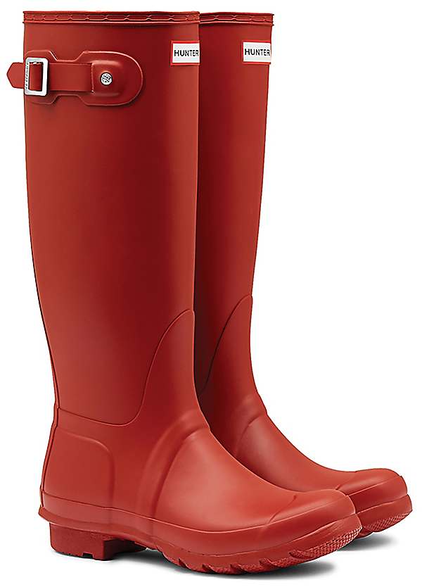 Hunter rain boots hot sale military red