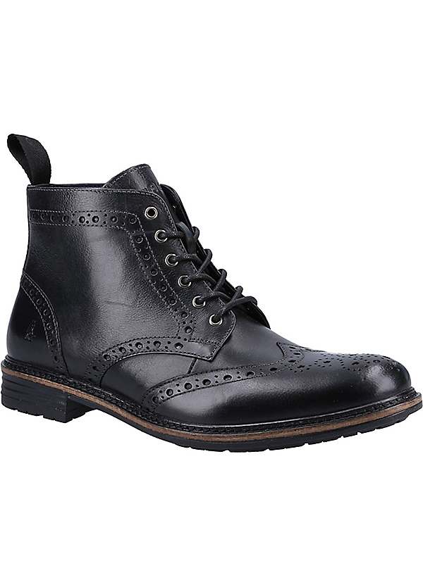 Hush Puppies Black Joshua Brogue Boots Kaleidoscope