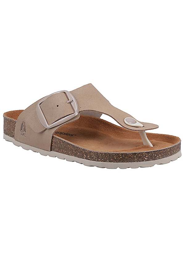 Hush Puppies Ladies Brown Billie Toepost Sandals