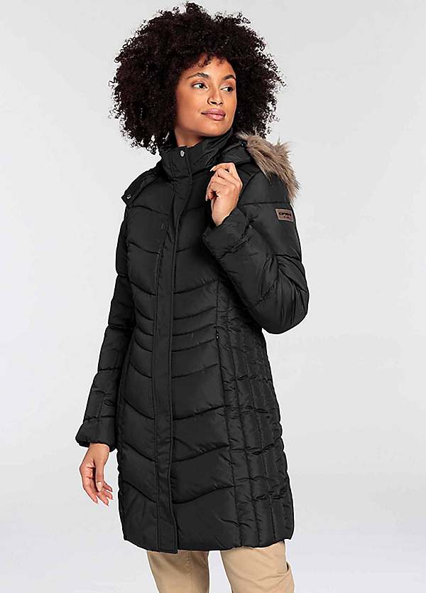 Icepeak Faux-Fur Quilted Coat Kaleidoscope