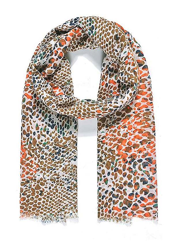 Intrigue Autumnal Python Snake Print Pashmina Scarf