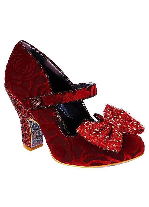 Red glitter hot sale court shoes