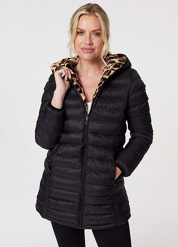 Reversible leopard hot sale print coat