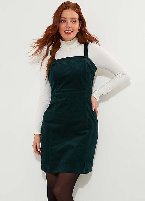 Joe Browns Cutout Hem Cord Pinafore Mini Dress